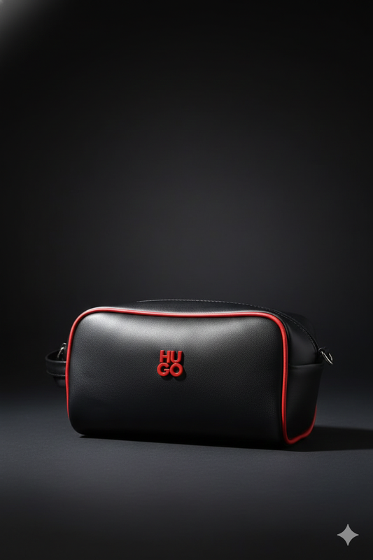 NECESER HUGO rojo-negro-plateado