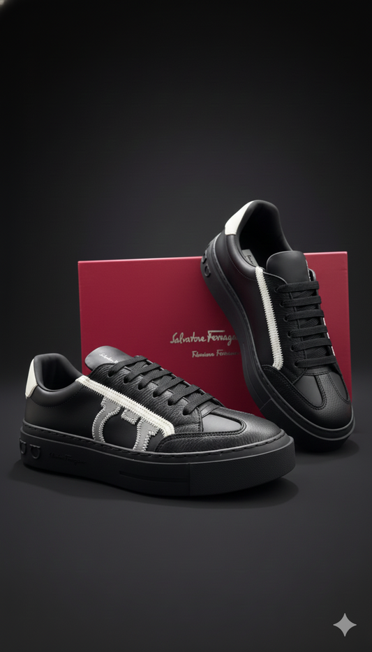 FERRAGAMO BORDADO NEGRO