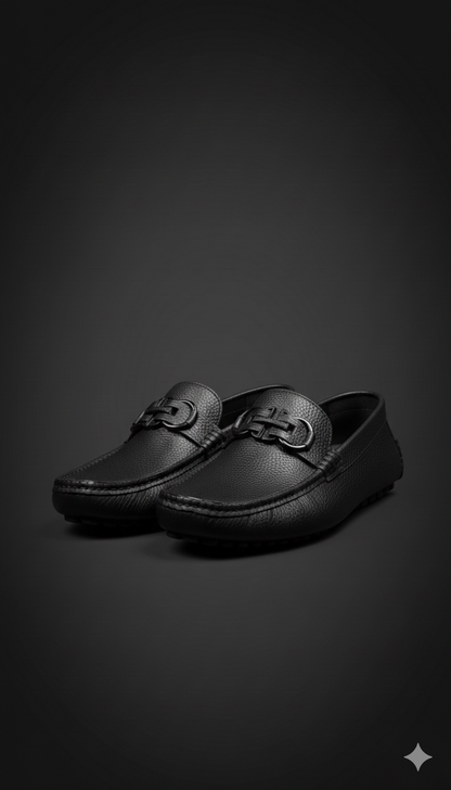 MOCASSIN FERRAGAMO HERRAJE NEGRO