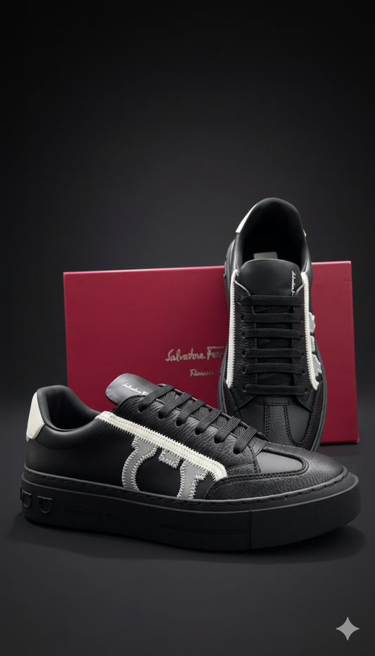 FERRAGAMO BORDADO NEGRO