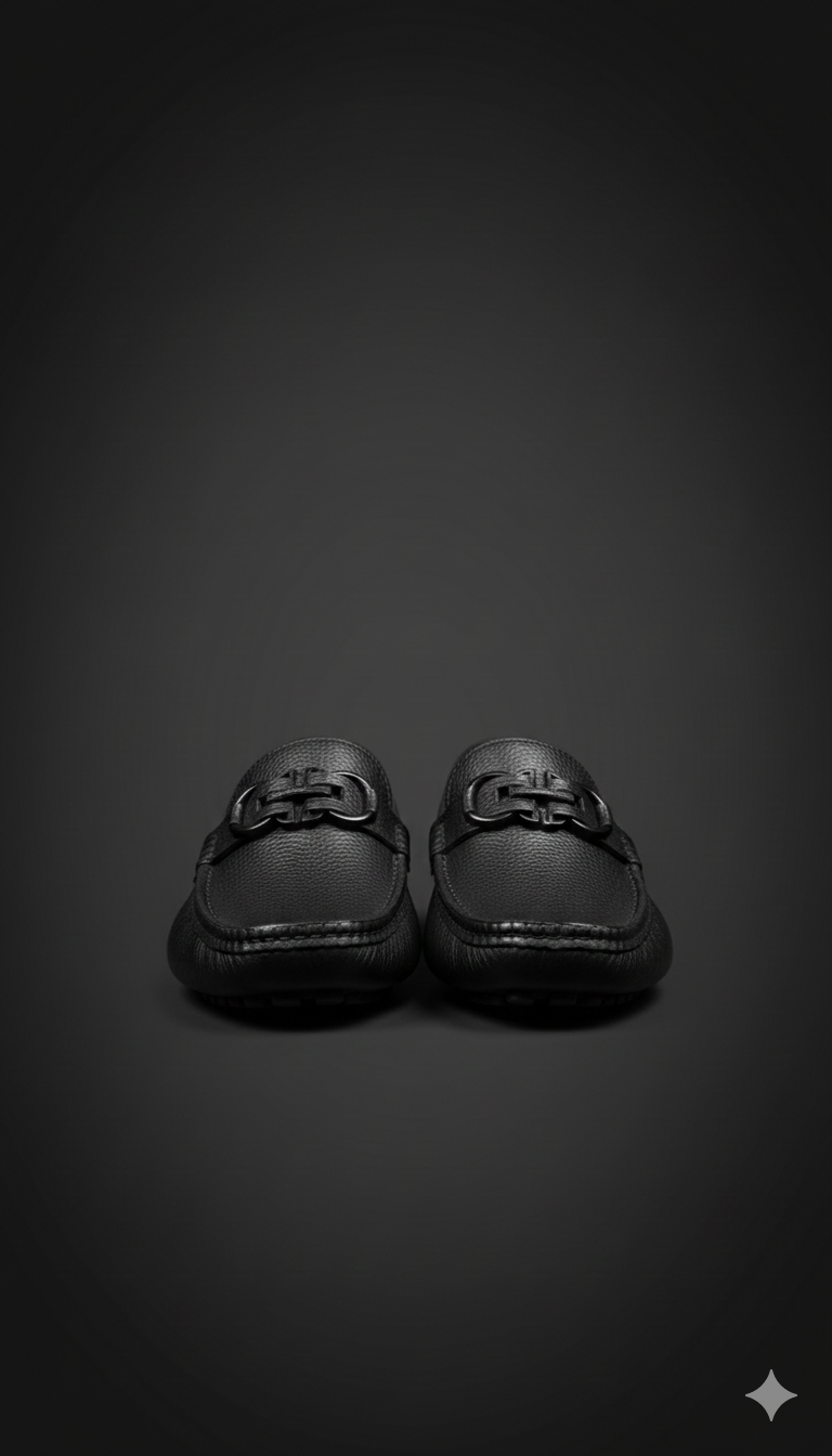MOCASSIN FERRAGAMO HERRAJE NEGRO