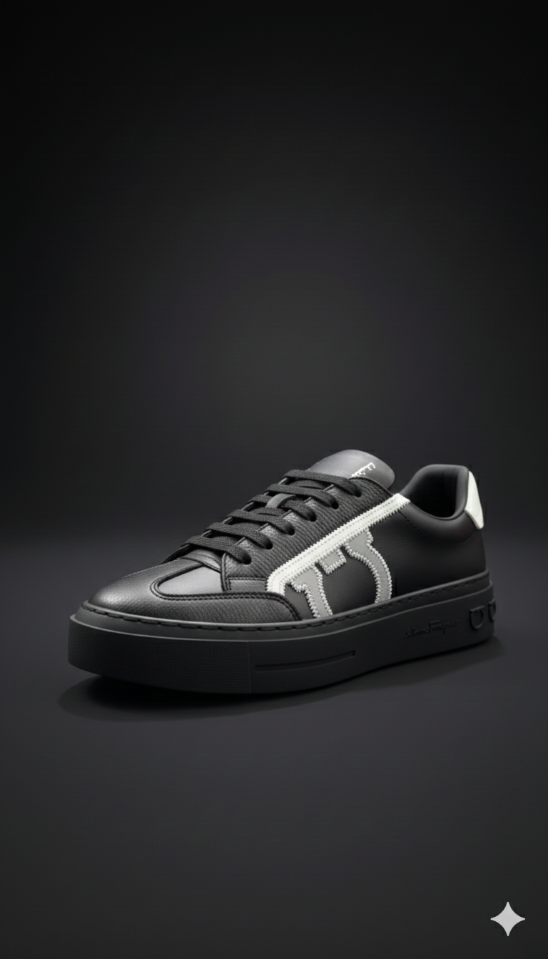 FERRAGAMO BORDADO NEGRO