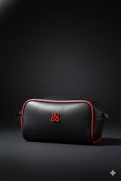 NECESER HUGO rojo-negro-plateado