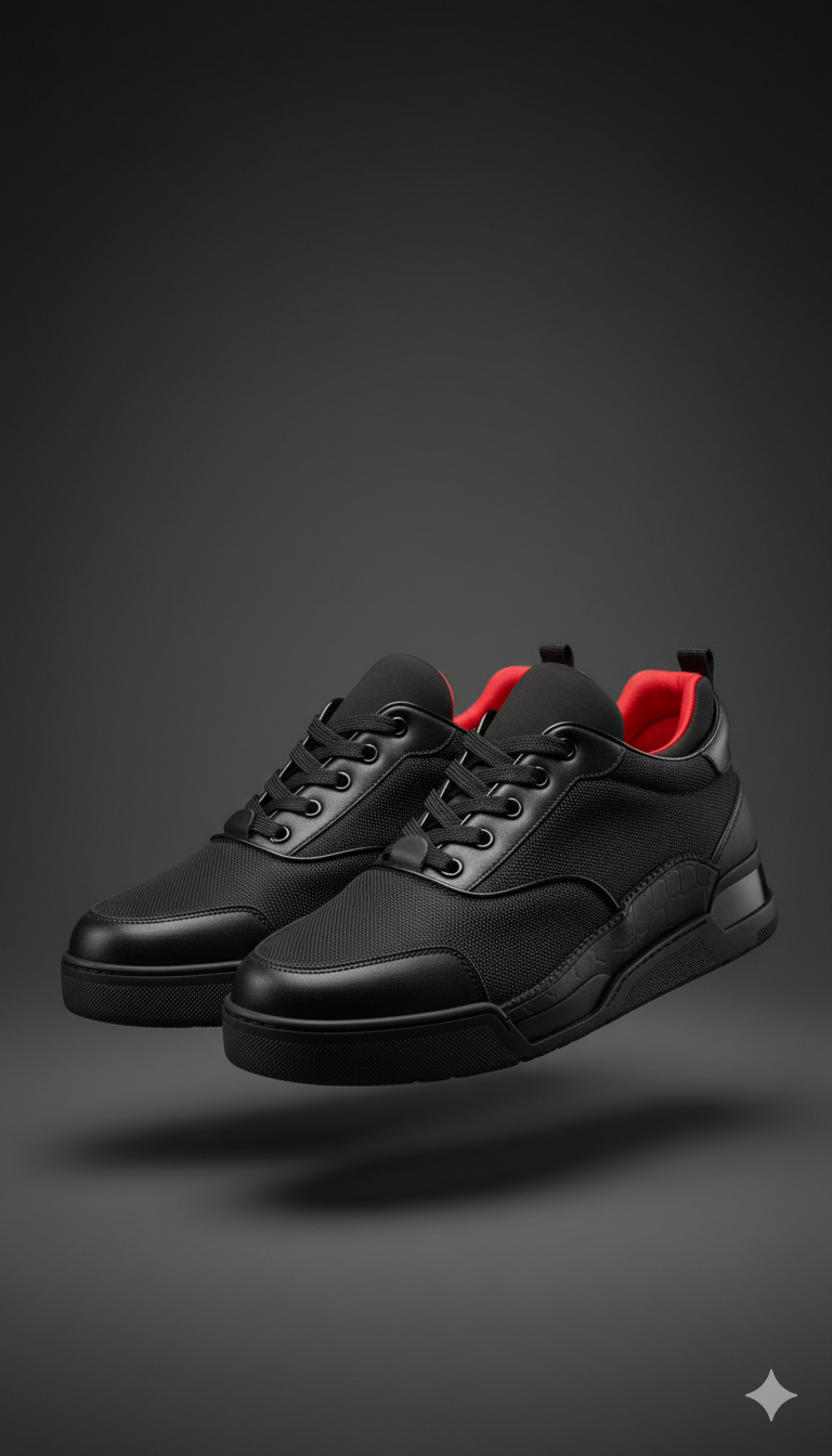 CHRISTIAN LOUBOUTIN NEGRO X ROJO